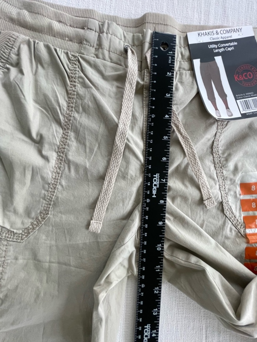 KHAKIS & COMPANY Classic Apparel Utility Convertable Length Capri Women Size 8 - Picture 15 of 16